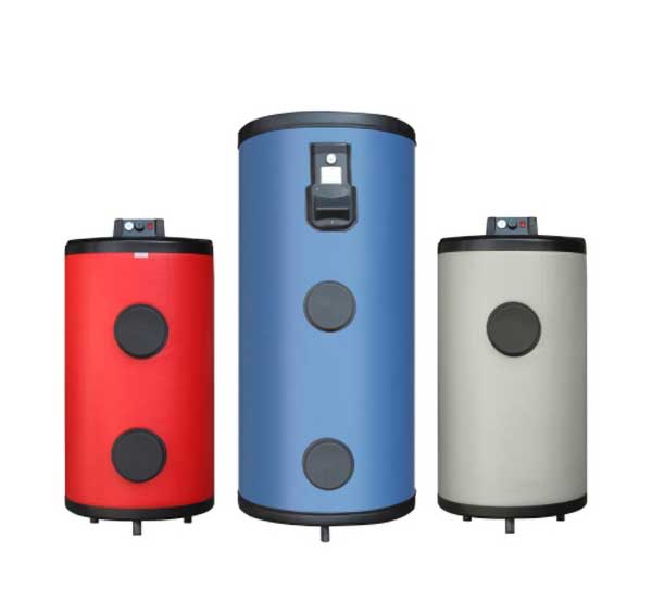 Illustration of three different water heaters