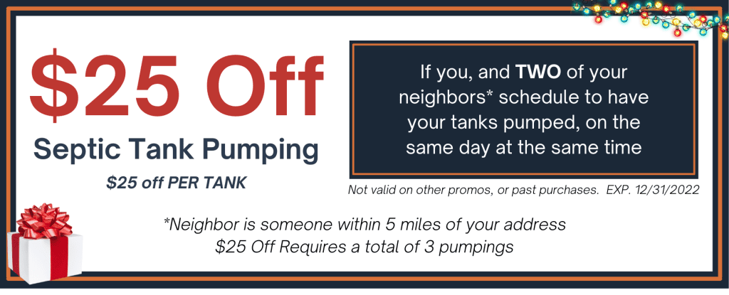 Septic tank pumping discount coupon for 